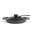 Sori Yanagi designed stove top grill pan on white background.