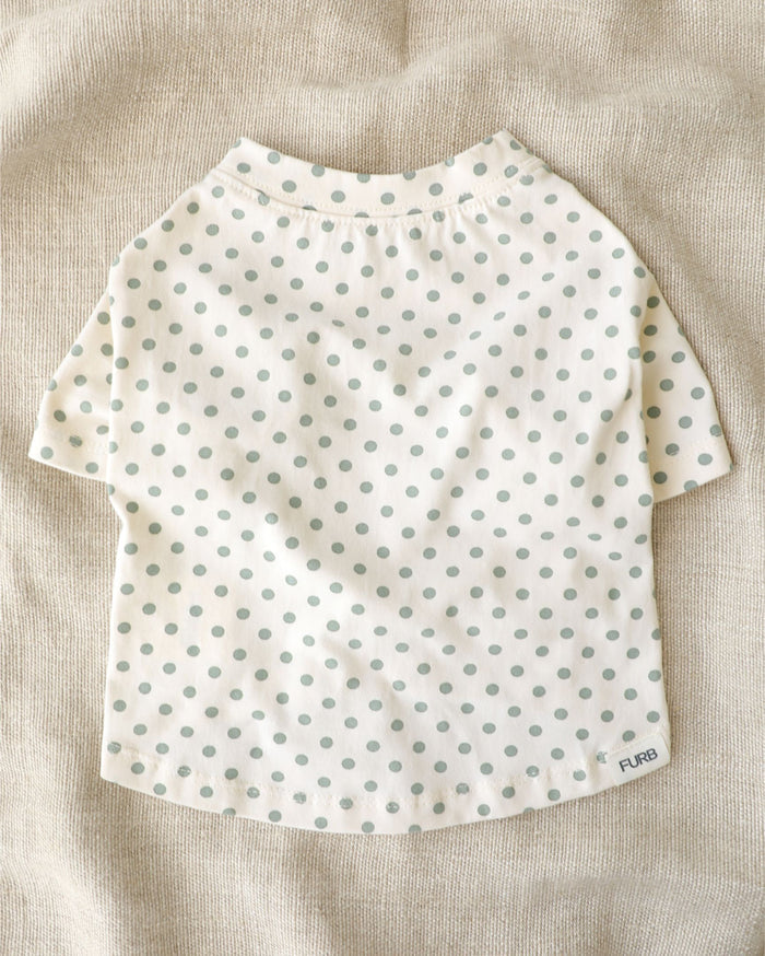 Cute green dog shirt with polka dot design for stylish pet fashion. Updated May 2026.