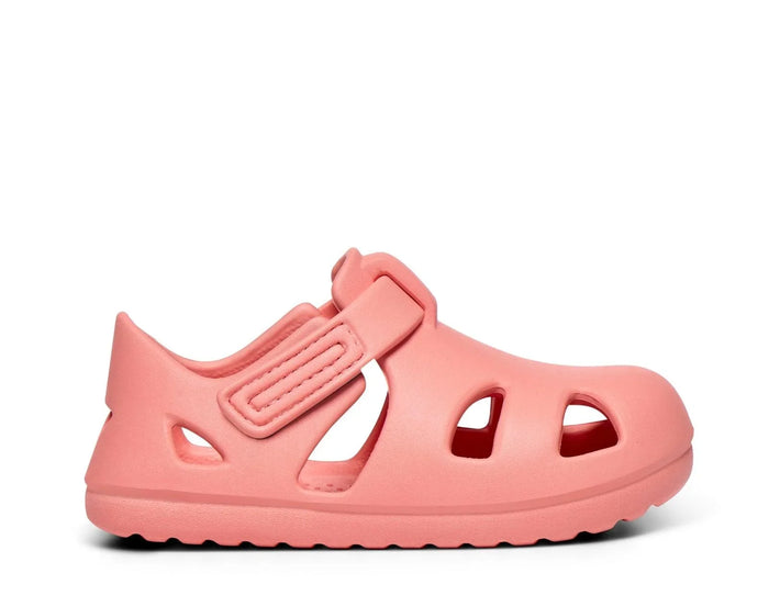 Side view of Ten Little Splash Sandals 2 - Pink Lemonade. Available at www.tenlittle.com