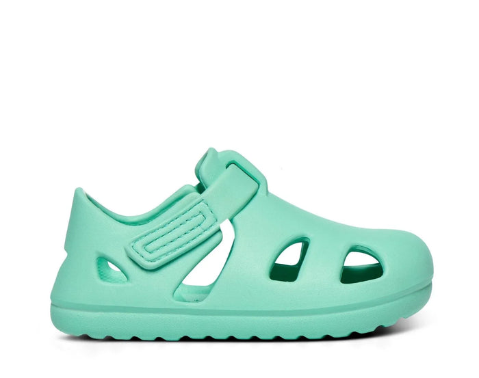 Side view of Ten Little Splash Sandals 2 - Aqua Mint. Available at www.tenlittle.com