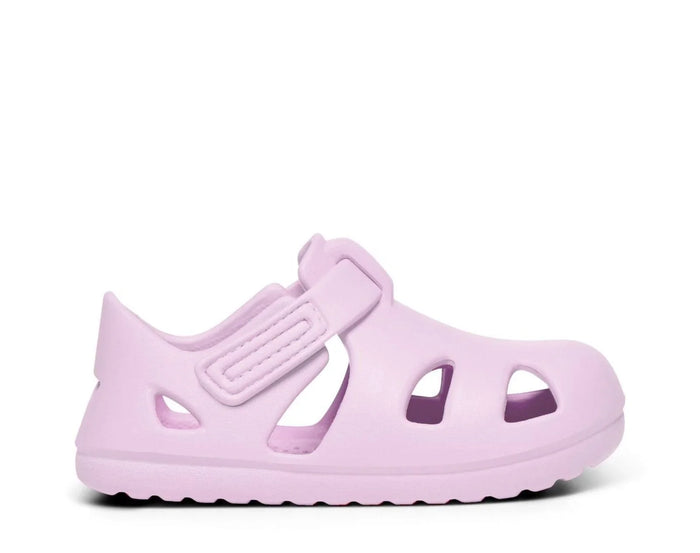 Side view of Ten Little Splash Sandals 2 - Lavender Purple. Available at www.tenlittle.com