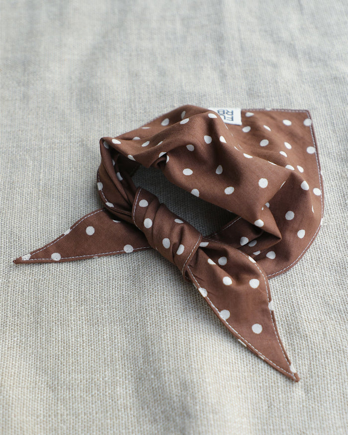 Spot the Cutie Chocolate Dog Bandana – stylish dog bandana in chocolate brown