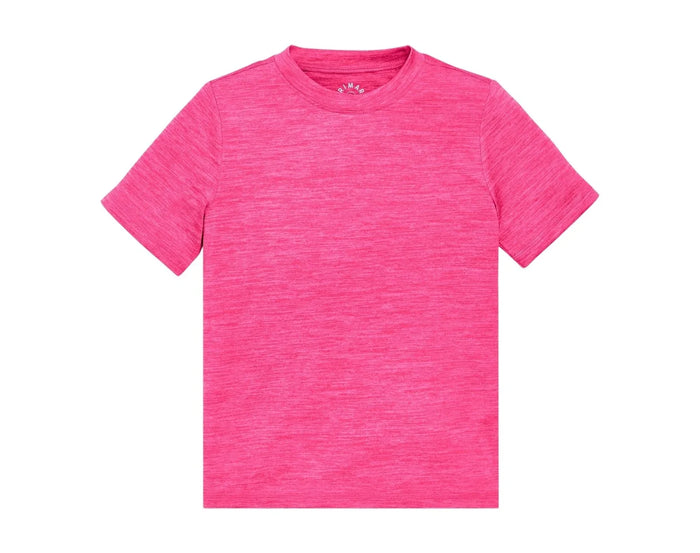 Front view of Primary StayCool Classic Tee - Dragonfruit. Available at www.tenlittle.com