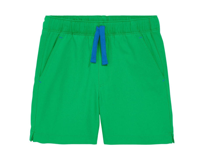 Primary StayCool Stretch Shorts - Green Apple. Available at www.tenlittle.com