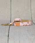 cherry print dog leash red cherry pattern cotton leash stylish dog walking accessory