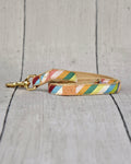 retro stripe dog leash multicolor striped cotton dog leash vintage inspired pet walking leash