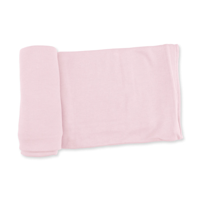 Swaddle Blanket-Solid Veiled Pink Rib