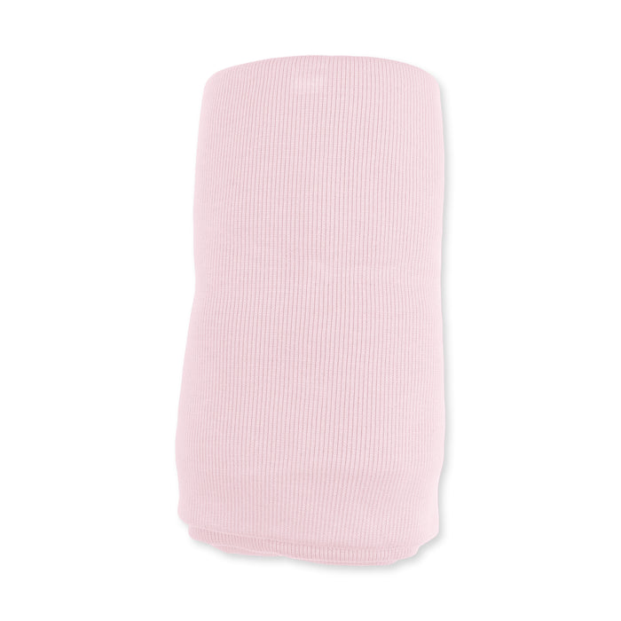 Swaddle Blanket-Solid Veiled Pink Rib