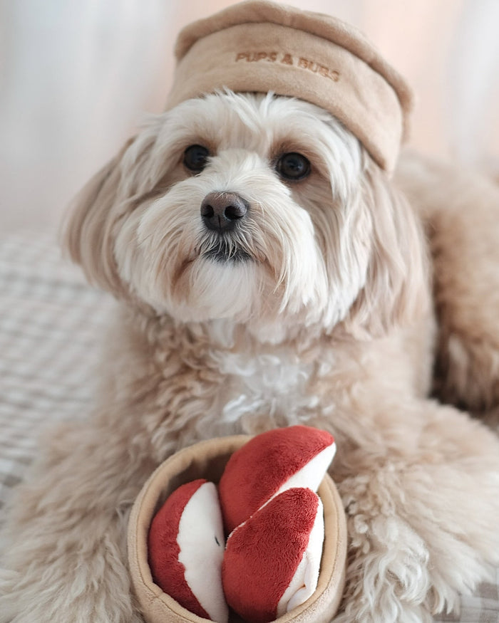 apple pie snuffle dog toy bakery inspired nosework toy with apple slices plush pie enrichment toy for dogs