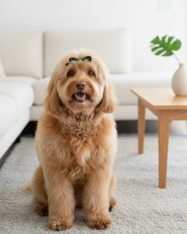 Sweetheart Hair Bow in Green – stylish dog accessory in green
