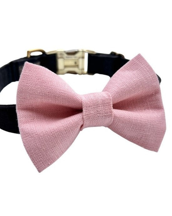 Take a Bow Pink Linen Bow Tie.