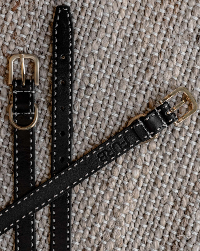 Take the Lead Black Leather Collar Product Image Detail