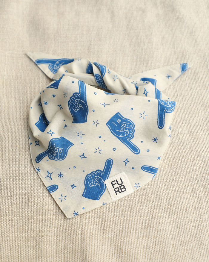 Team Spirit Blue Dog Bandana dog bandana with blue