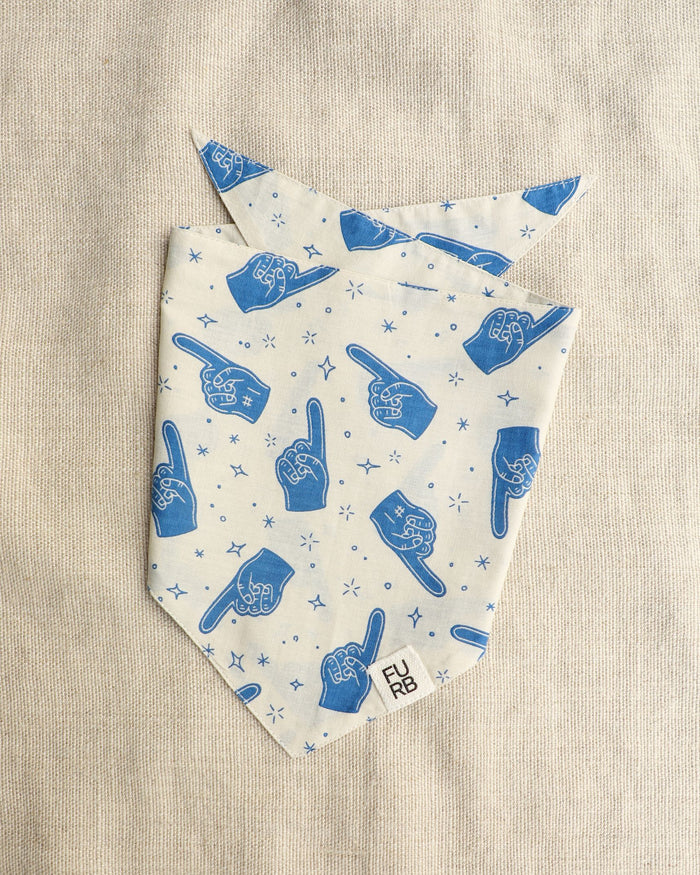 Team Spirit Blue Dog Bandana – stylish dog bandana in blue
