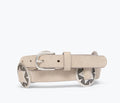 Freda Salvador Tessa Sahara suede belt with sleek design and gold buckle, shown on a neutral background.