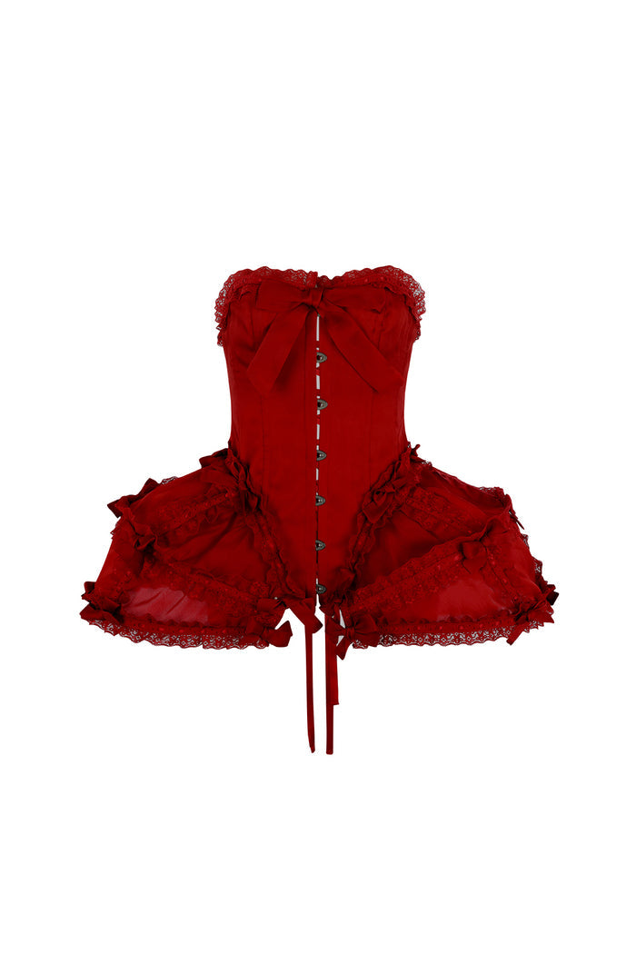The Blood Red Gossamer Corset