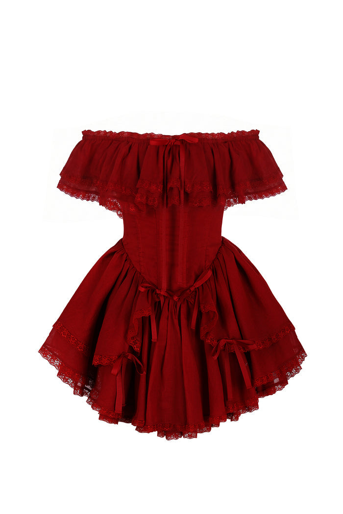 The Blood Red Hug Me Mini Dress