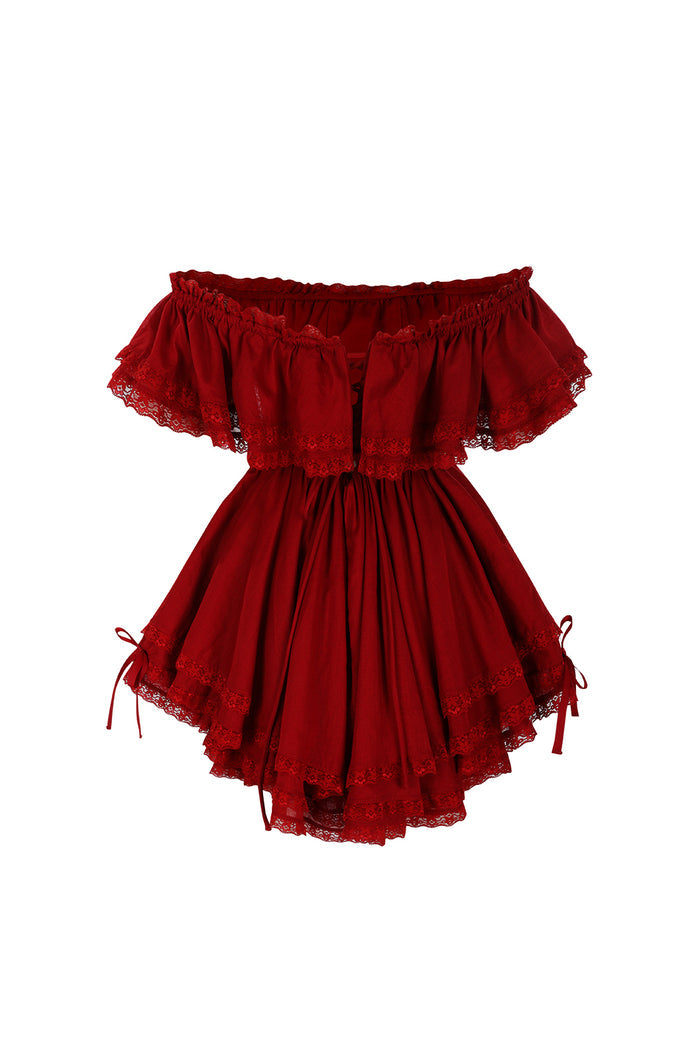 The Blood Red Hug Me Mini Dress