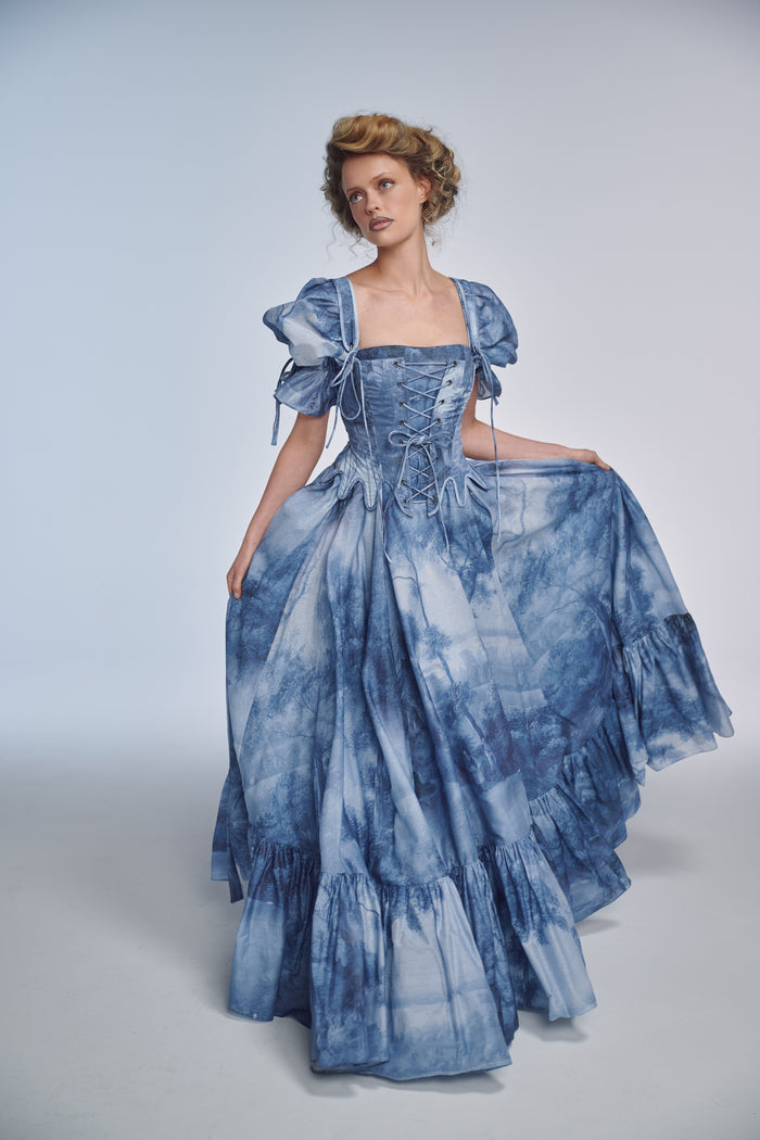 The British Toile Landscape Shipwrecked Corset