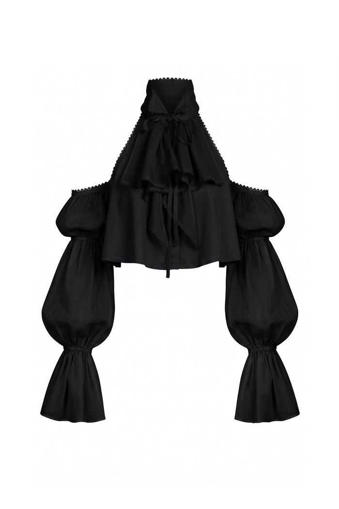 The Caviar Ascot Blouse