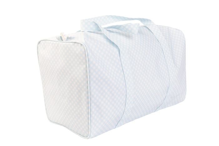 The Duffel Bag- Blue Gingham
