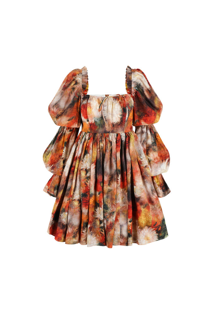 The Impression Flowers Raphaelite Puff Dress