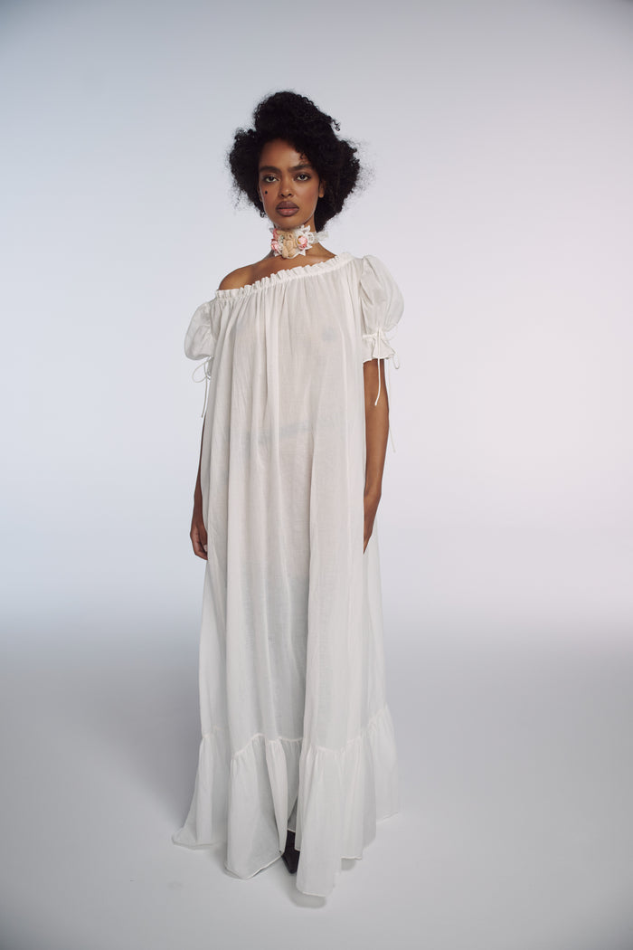 The Ivory Antique Chemise Gown