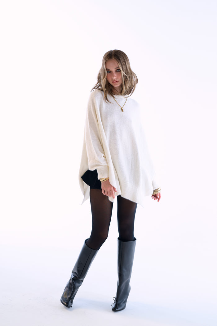 The Ivory Ballet Fuzz Sweater