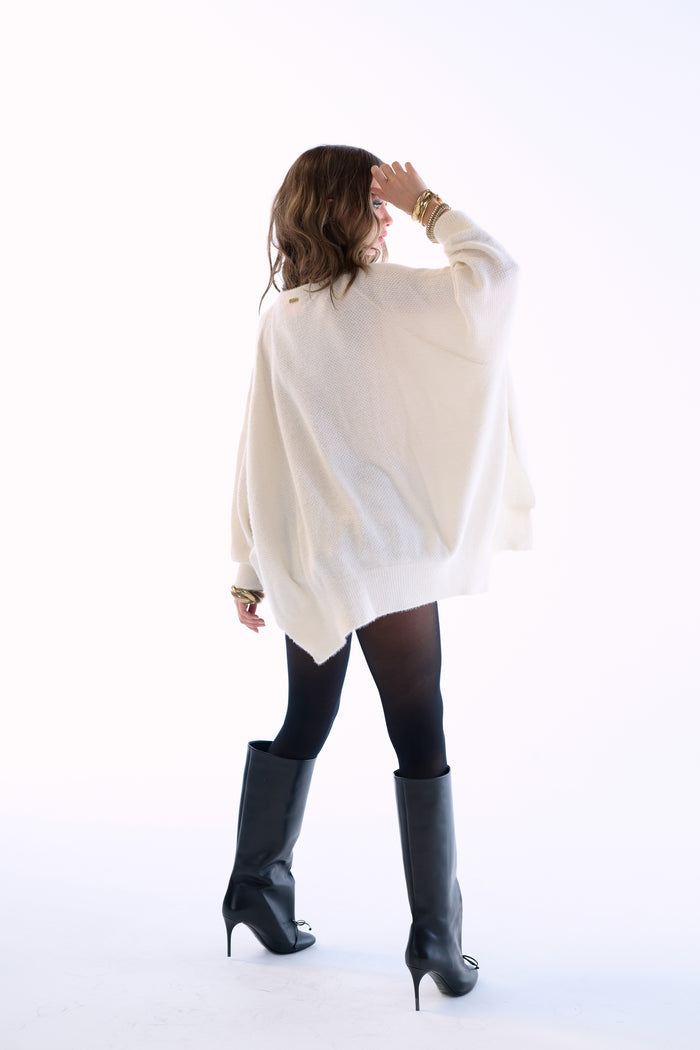 The Ivory Ballet Fuzz Sweater