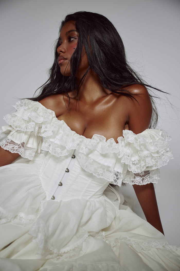 The Ivory Chantilly Corset