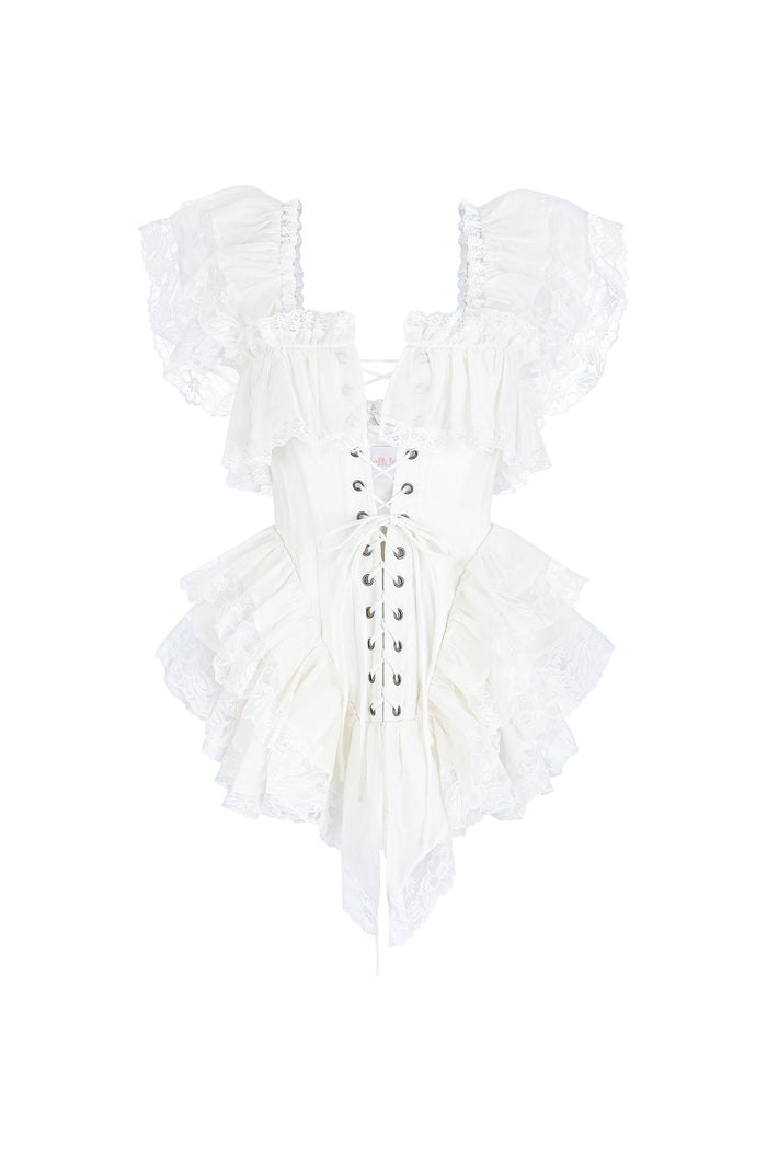 The Ivory Cotton Ren Faerie Corset