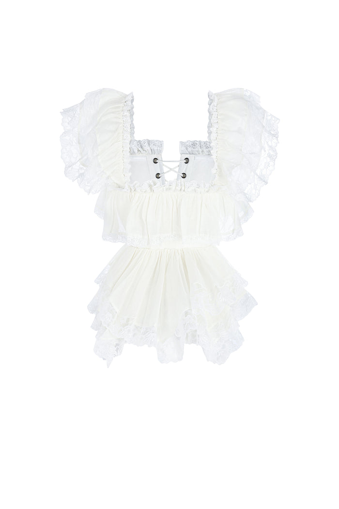The Ivory Cotton Ren Faerie Corset