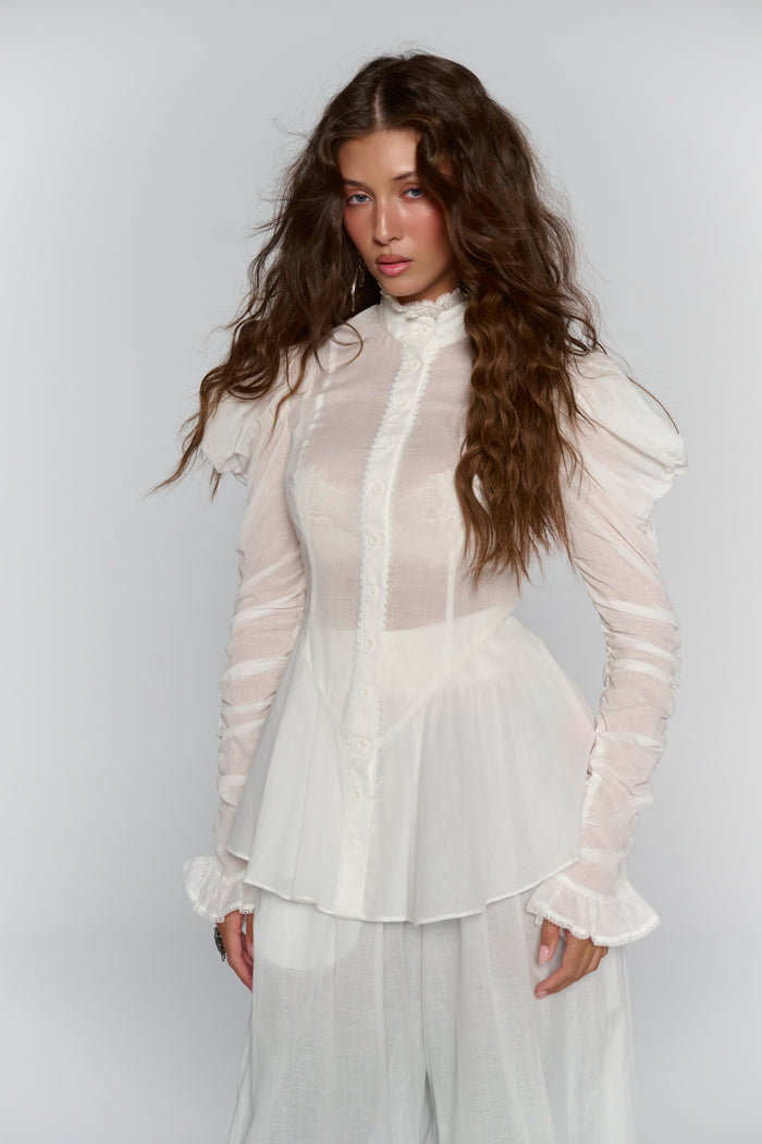 The Ivory Equestrian Blouse