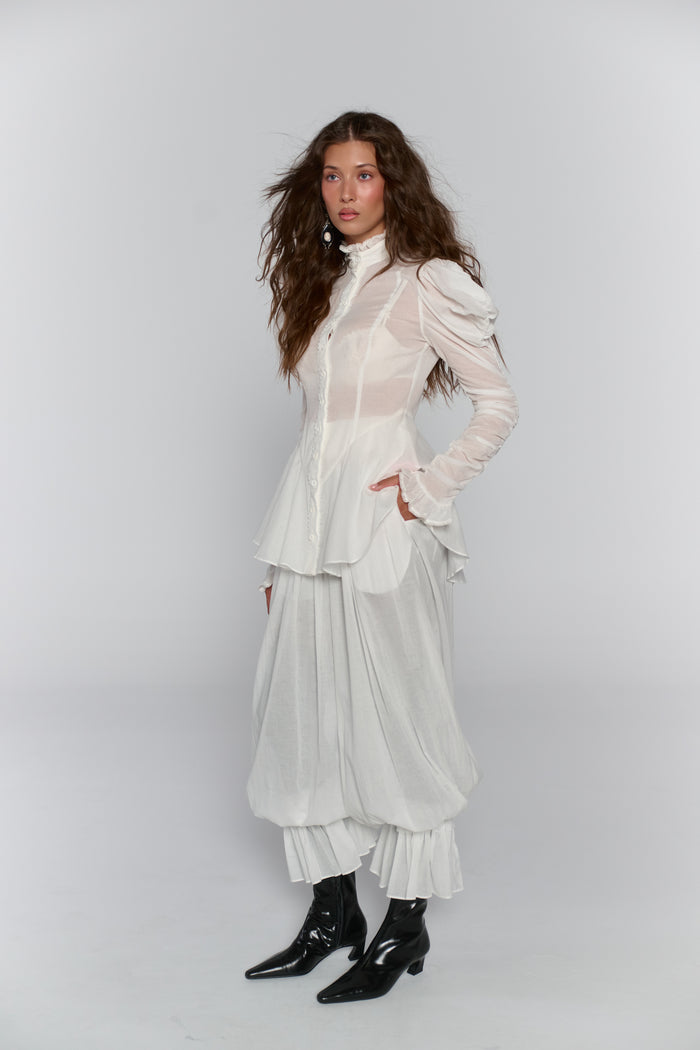 The Ivory Equestrian Blouse