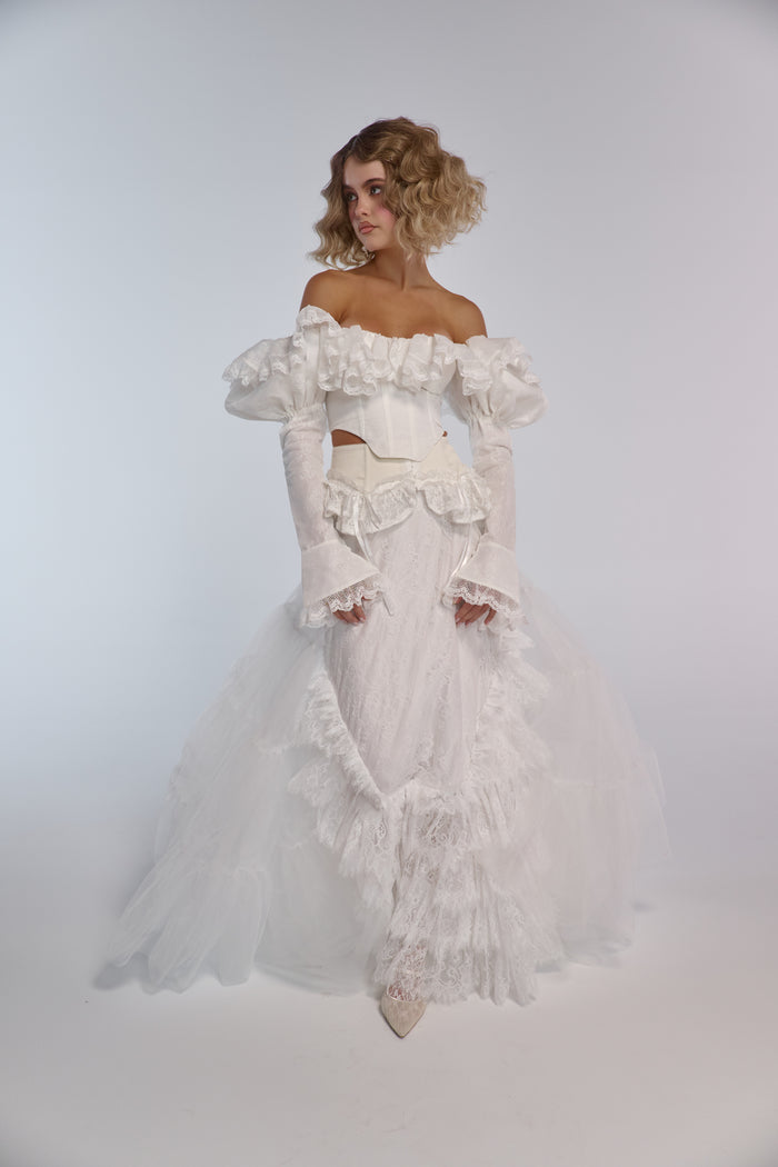 The Ivory Lace Gatsby Skirt