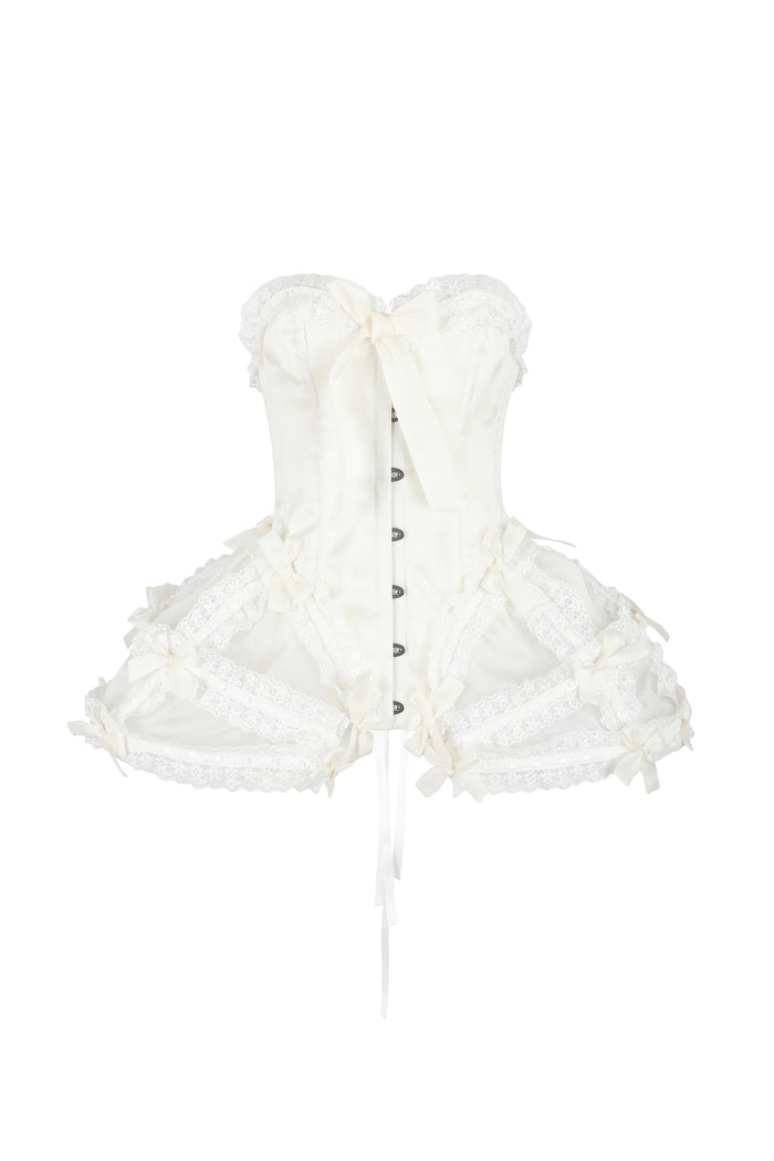 The Ivory Silk Gossamer Corset