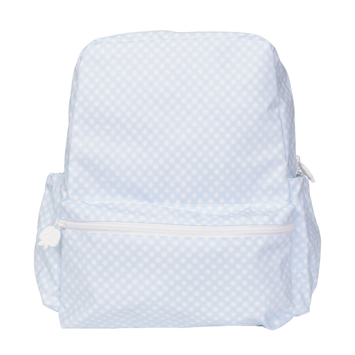 The Large Backpack-Blue Gingham
