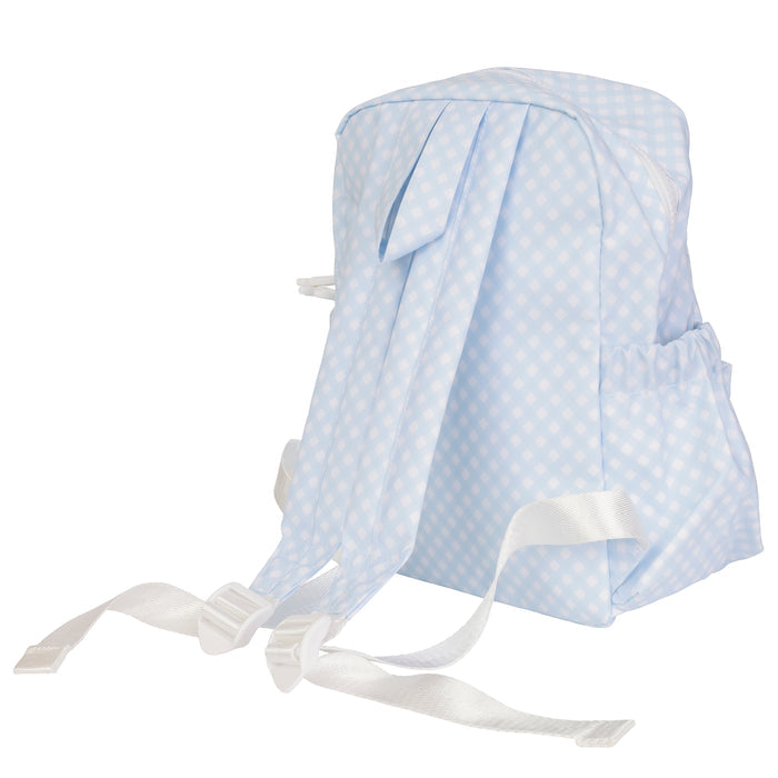 The Large Backpack-Blue Gingham