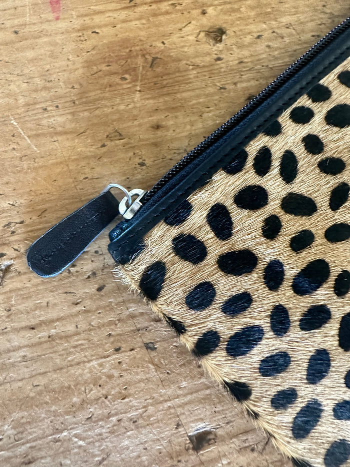 The Millie - leather cowhide clutch purse