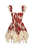 The Red Harlequin Jester Corset