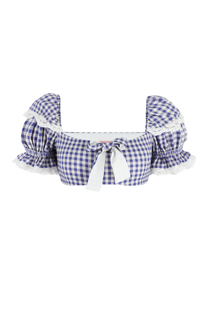 The Sailor Gingham Soft Serve Bikini Top