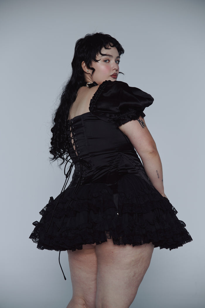 The Silk Satin Caviar Femme Fatale Corset