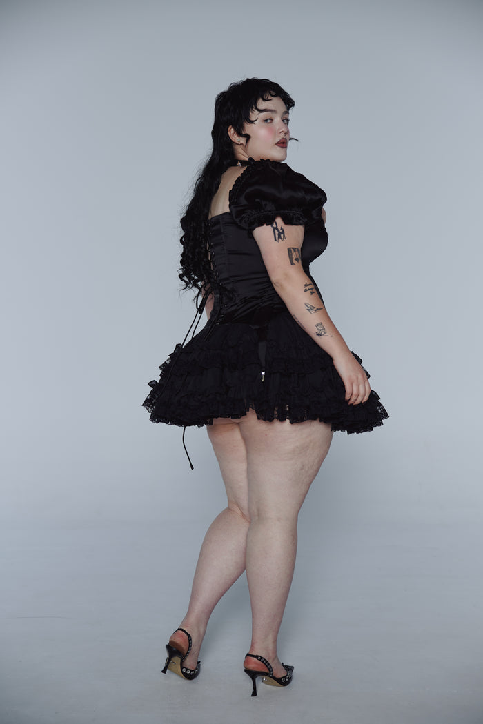 The Silk Satin Caviar Femme Fatale Corset
