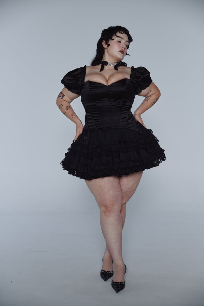 The Silk Satin Caviar Femme Fatale Corset
