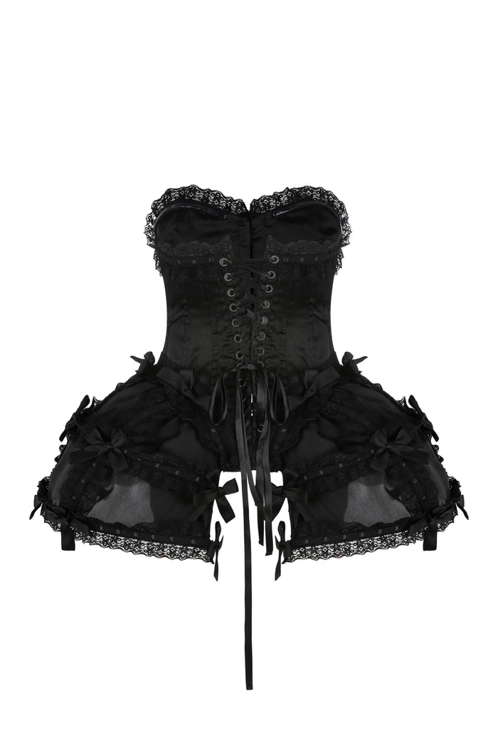 The Silk Satin Caviar Gossamer Corset