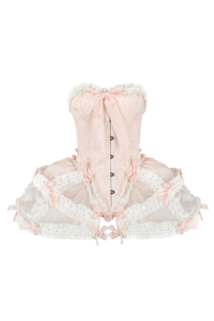 The Silk Satin Powder Gossamer Corset