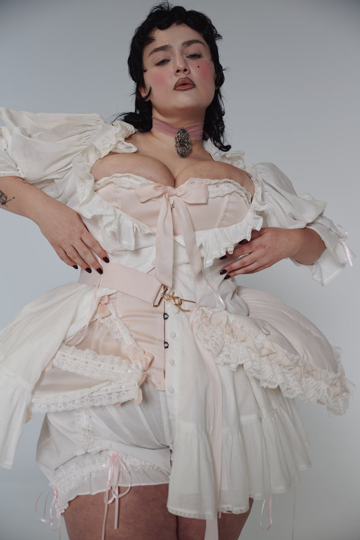 The Silk Satin Powder Gossamer Corset