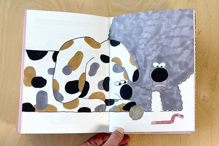 Page from The Unfortunate Life of Worms by Noemi Vola
