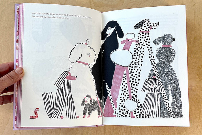 Page from The Unfortunate Life of Worms by Noemi Vola