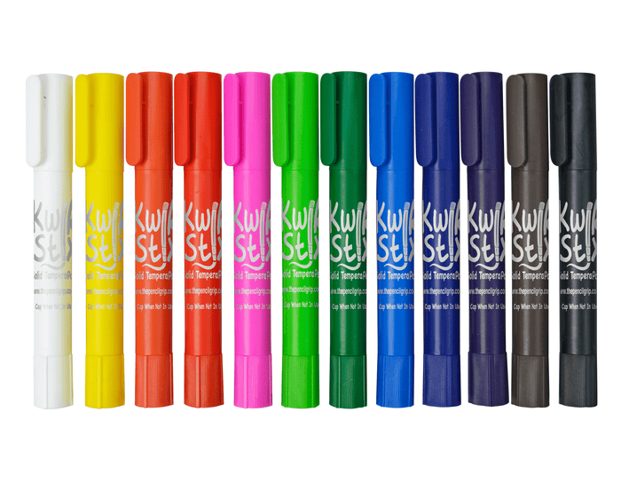 The Pencil Grip Thin Tempera Paint Sticks - Set of 12. Available at www.tenlittle.com
